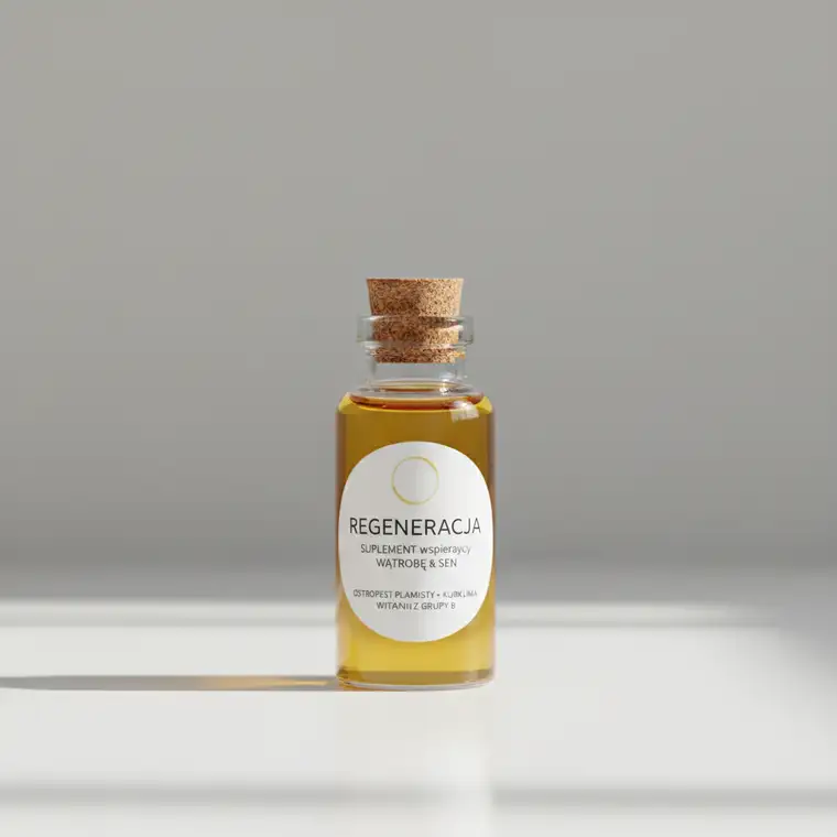 Mężczyzna z silnym kacem siedzący na łóżku, trzymający głowę, obok szklanka wody – ilustruje, dlaczego kac jest gorszy gdy nie prześpisz 8 godzin