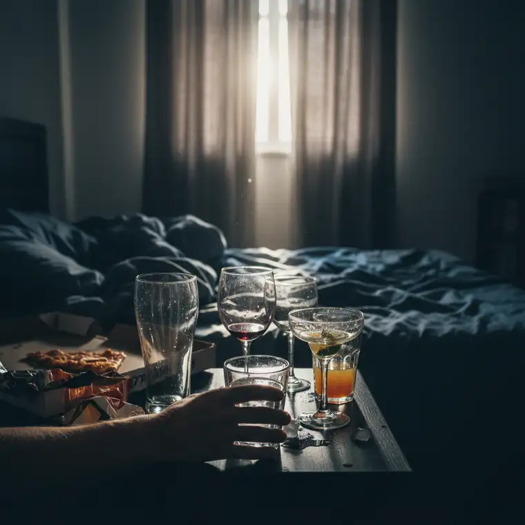 Mieszanka kolorowych, słodkich drinków z bąbelkami i różnymi alkoholami, zwiększająca ryzyko ciężkiego kaca po ich łączeniu