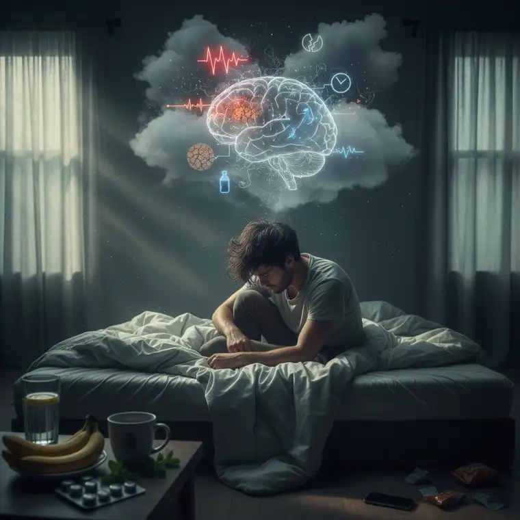 Grafika przedstawiająca mózg, neurony i zegar, ilustrująca czas regeneracji mózgu po ciężkim kacu alkoholowym