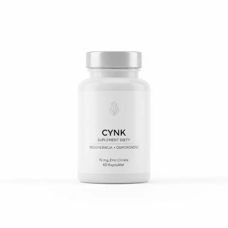 Szklanka wody, tabletki z cynkiem i osoba regenerująca się po alkoholu przy stole, ilustrująca wpływ cynku na organizm po imprezie