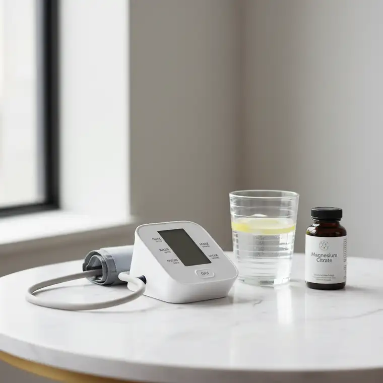 Osoba mierząca ciśnienie krwi rano po alkoholu, odczuwa kołatanie serca i zastanawia się, dlaczego po alkoholu ciśnienie jest wyższe