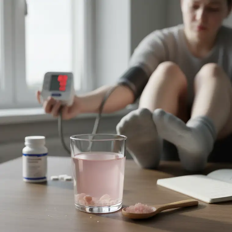 Lekarz omawiający z pacjentem wyniki badań nerek, kontekst kuracji wodą z solą himalajską i momentu, kiedy przerwać ją dla bezpieczeństwa układu moczowego