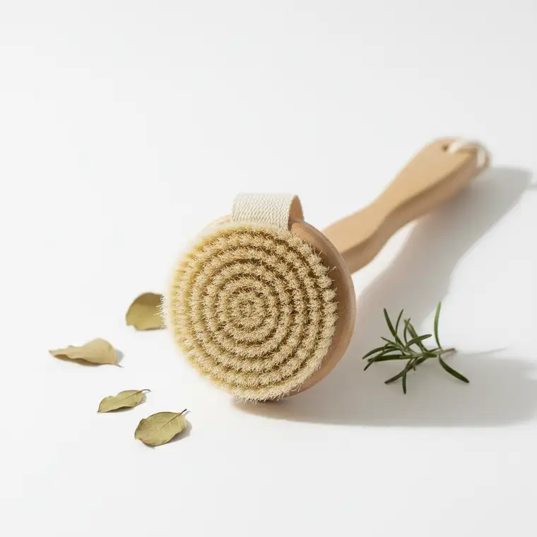 Ilustracja kobiety wykonującej detoks limfatyczny poprzez ruch, wodę i zdrową dietę, wspierający układ limfatyczny i odczucie lekkości ciała